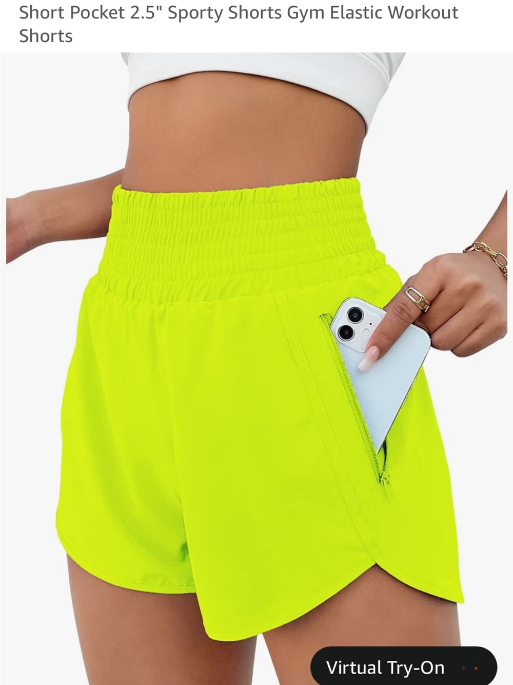 BMJL Women’s High-Waisted Athletic Running Shorts – Size Medium